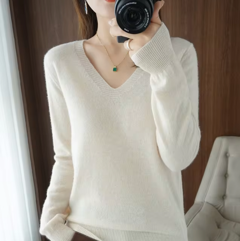 GR | V-Ausschnitt Strickpullover