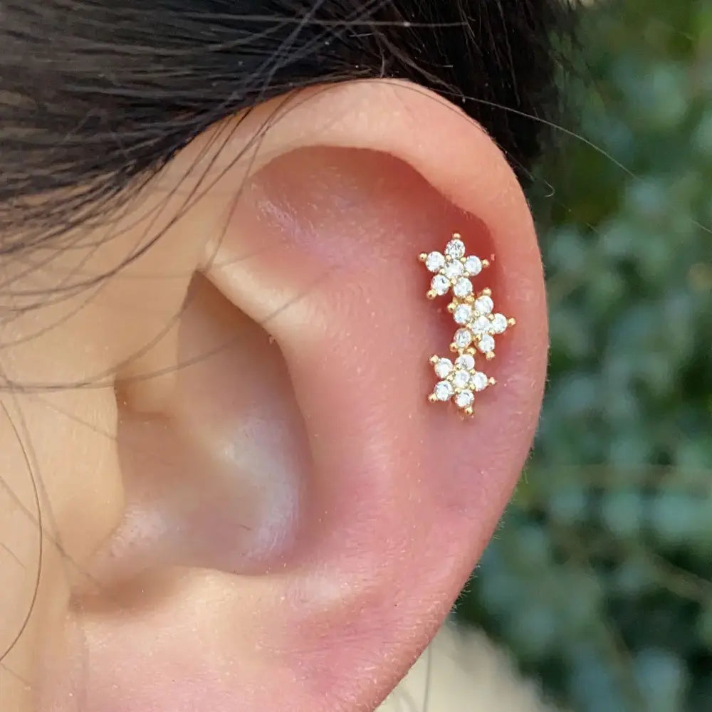 GR | Tragus Helix 925 Silver Earrings for Women
