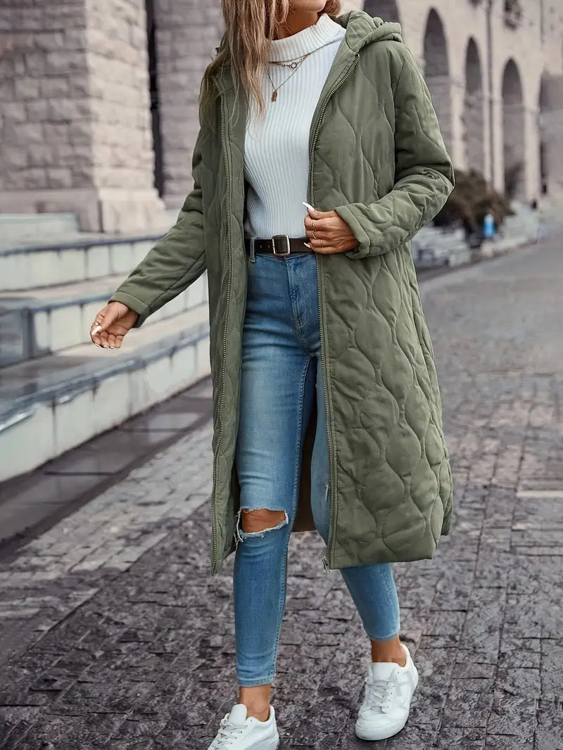 Padded fleece jacket with hood