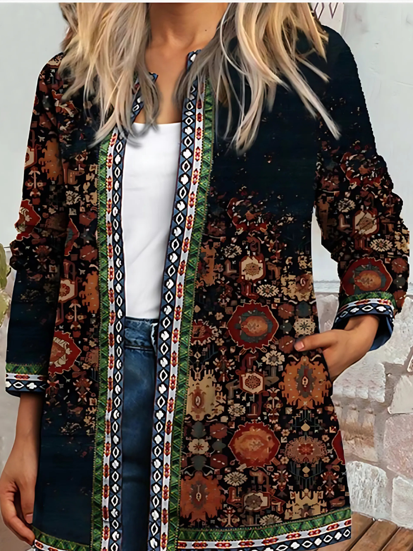 GR | Women's Ethnic Floral Coat Jacket 