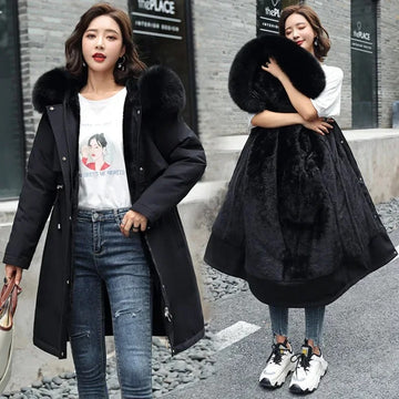 Winter jacket with fur collar