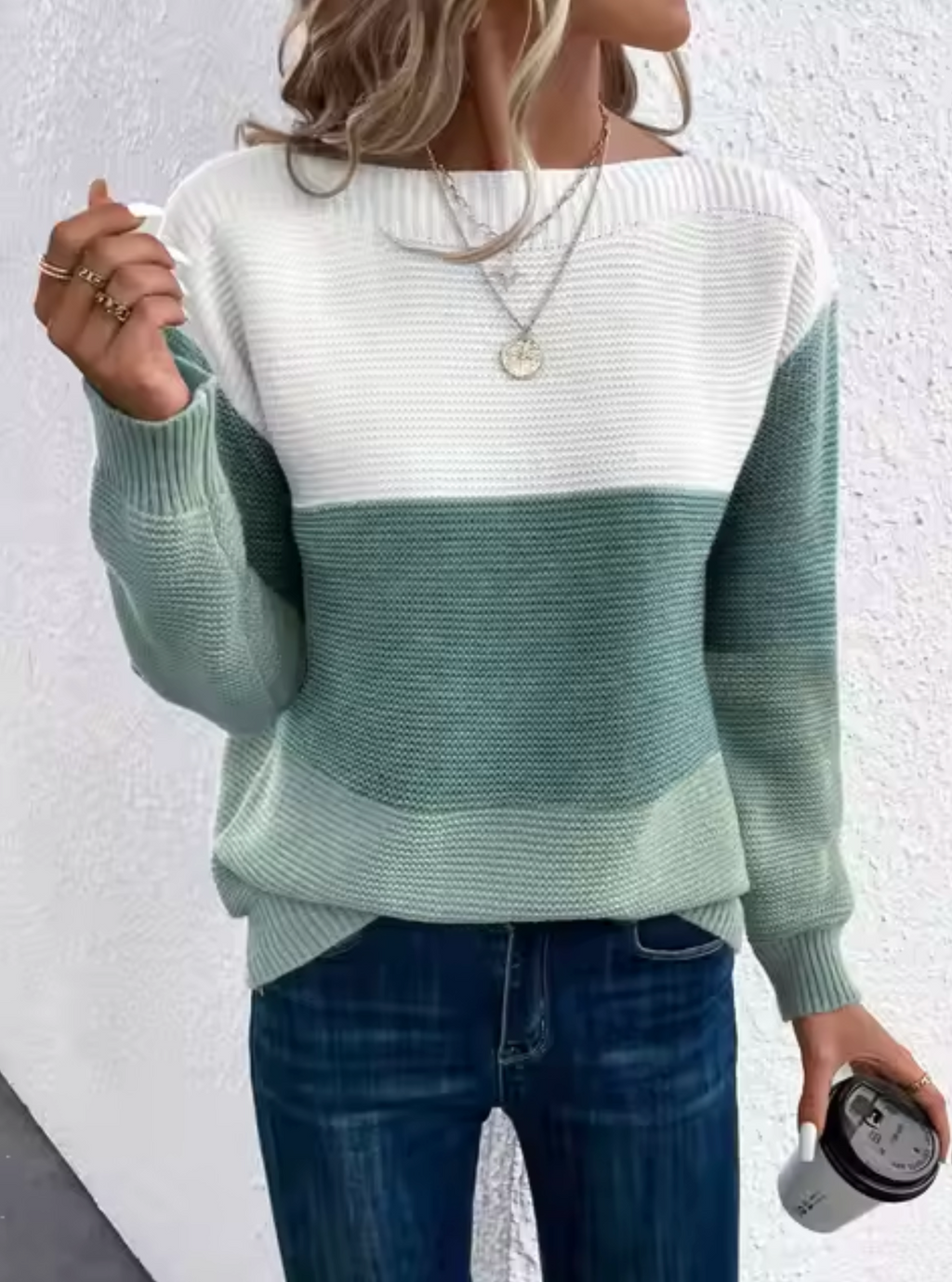 GR | Tricolor knit sweater