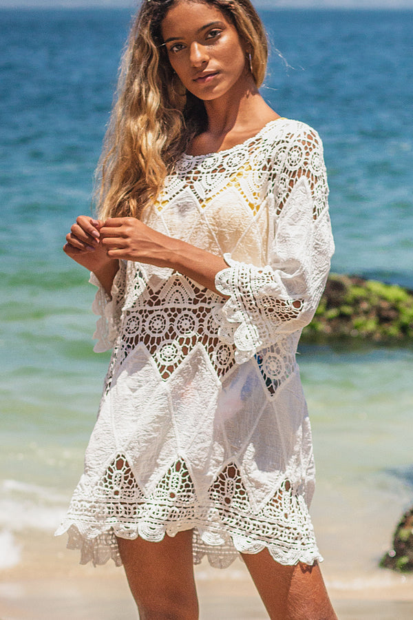 GR | Round Neck Ethnic Swimwear Wraps