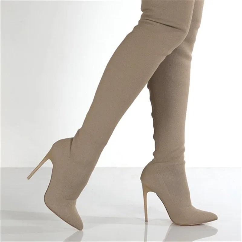 GR | Over-the-knee stretch stiletto boots, elegant women's boots