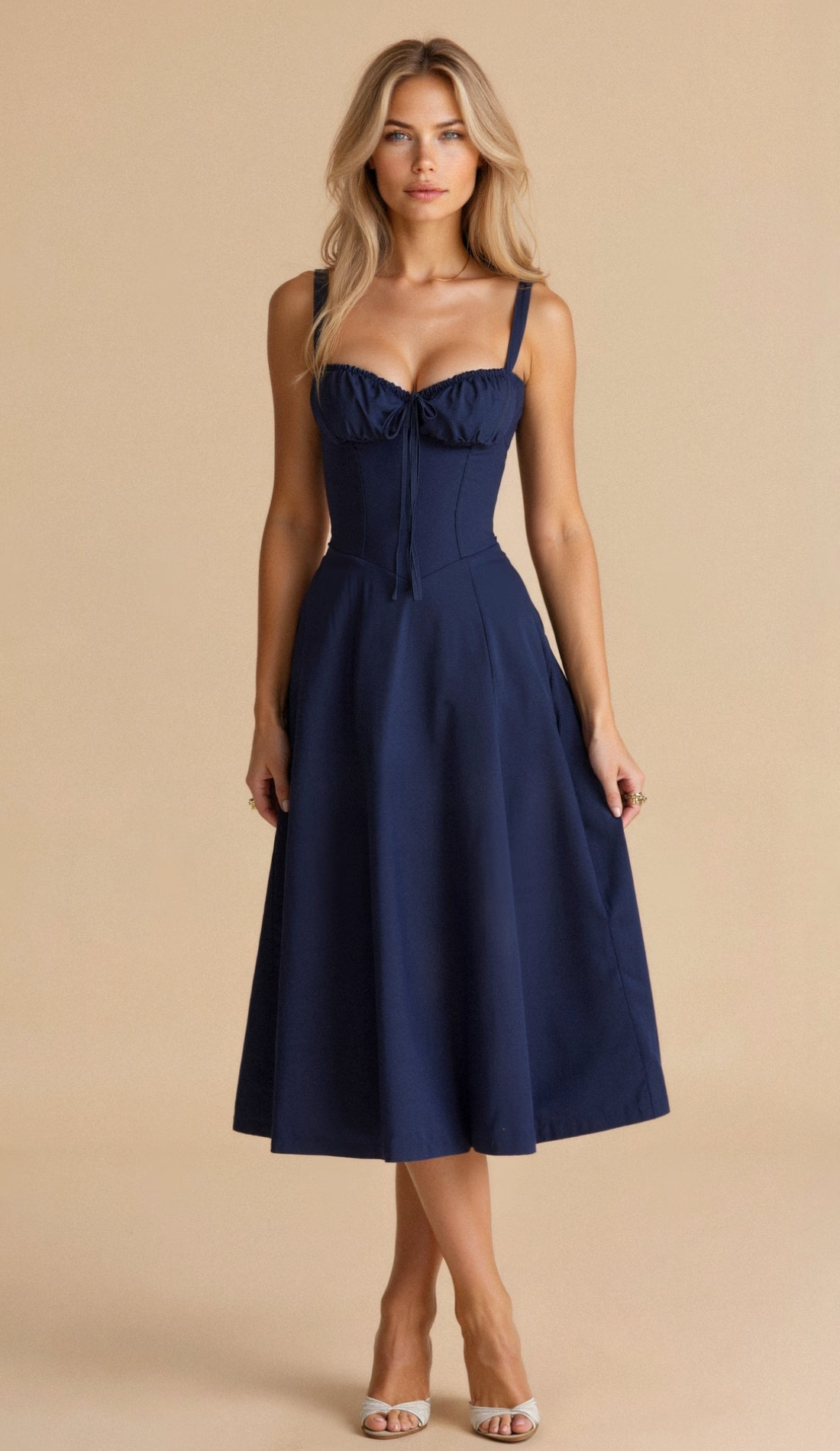 GR | Blumen Kleid für Frauen Midi