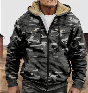 GR | Jacket with camouflage print