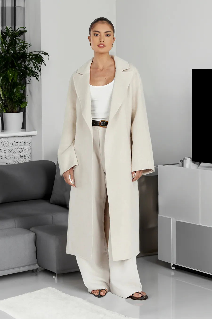 GR Trench Coat | Stylish long women's trench coat in an oversized style