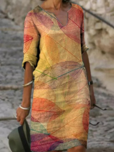 GR | Stilvolle und Bequeme Leinenkleid
