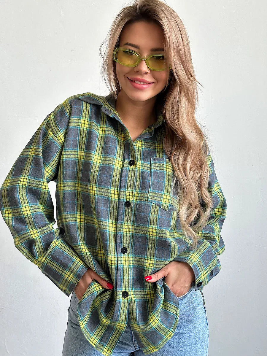 GR | Checked flannel shirt for women