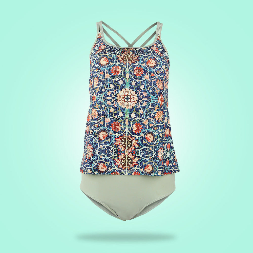 GR | Glamorous sleeveless swimwear with print