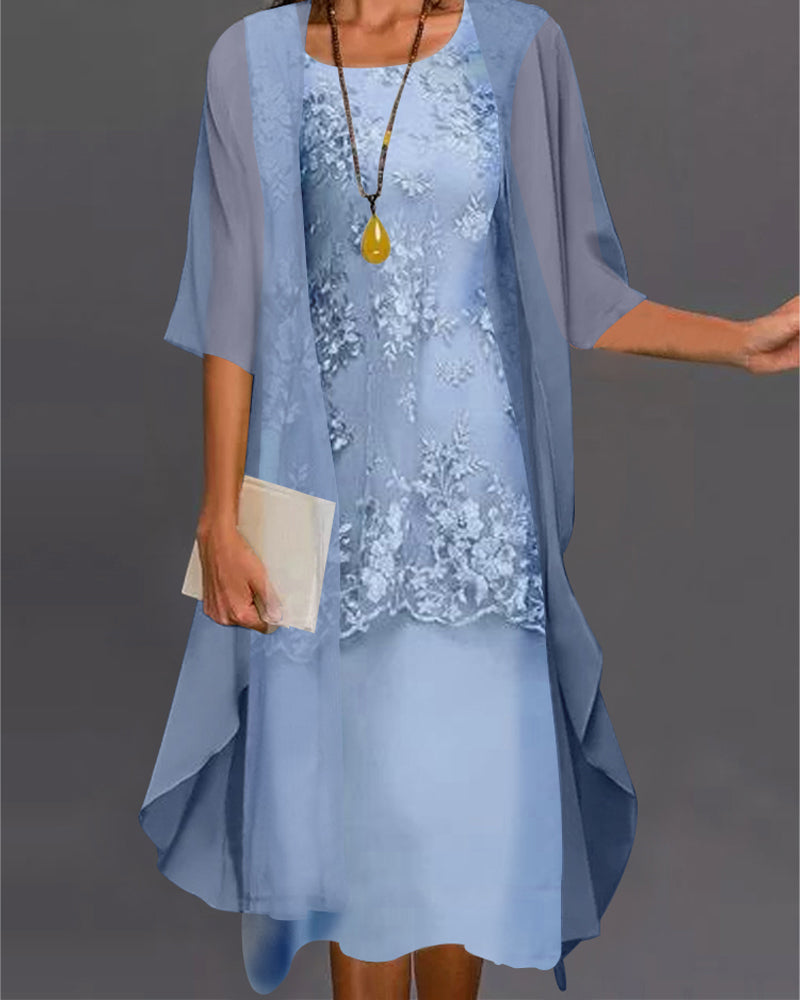 GR | Zweiteiliges Chiffon Kleid
