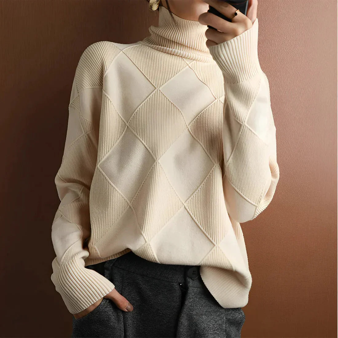 GR | Hoher Kragen Pullover
