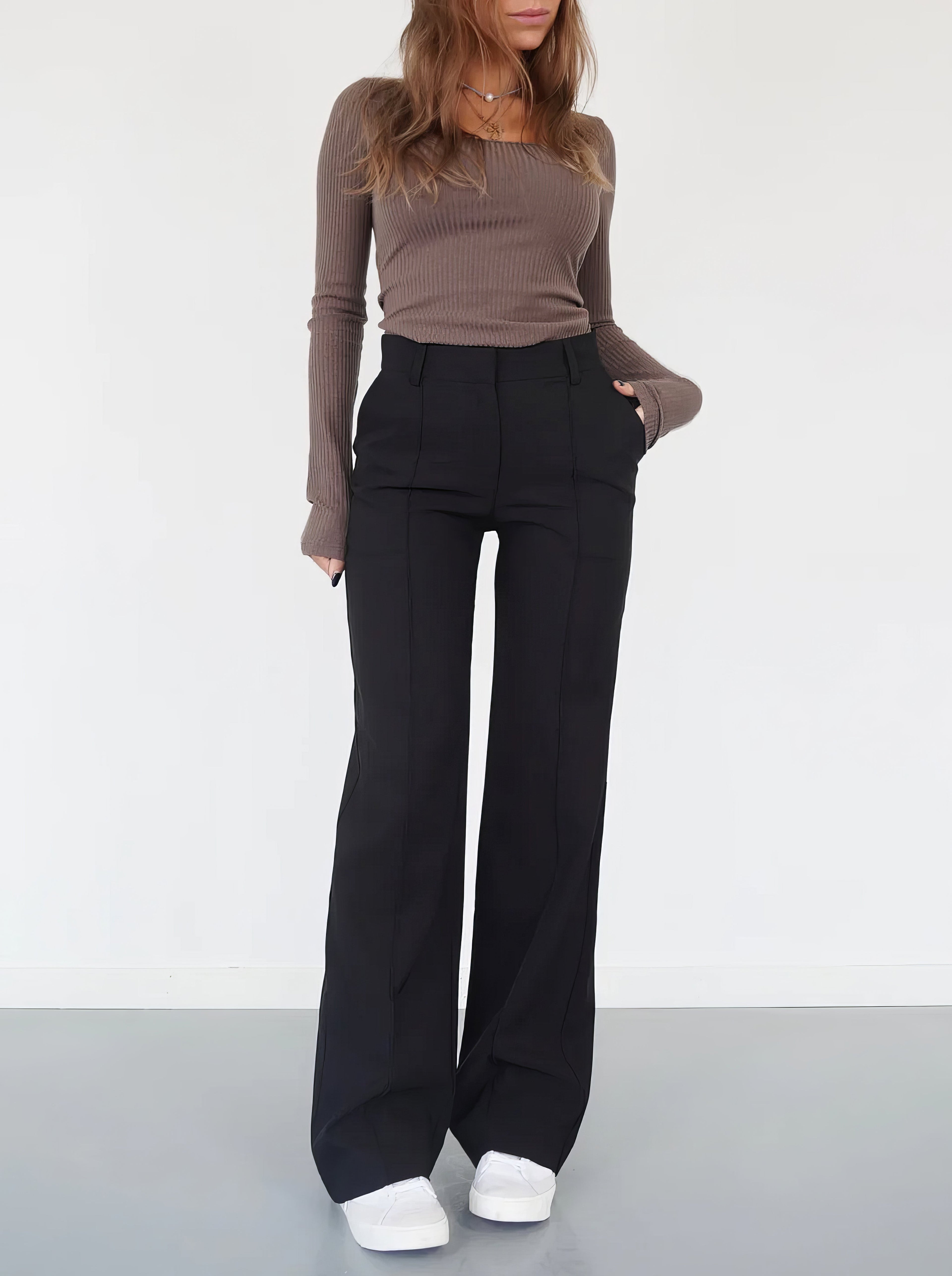 GR | Wide-leg trousers - High waist - Various colours - Fits all body shapes