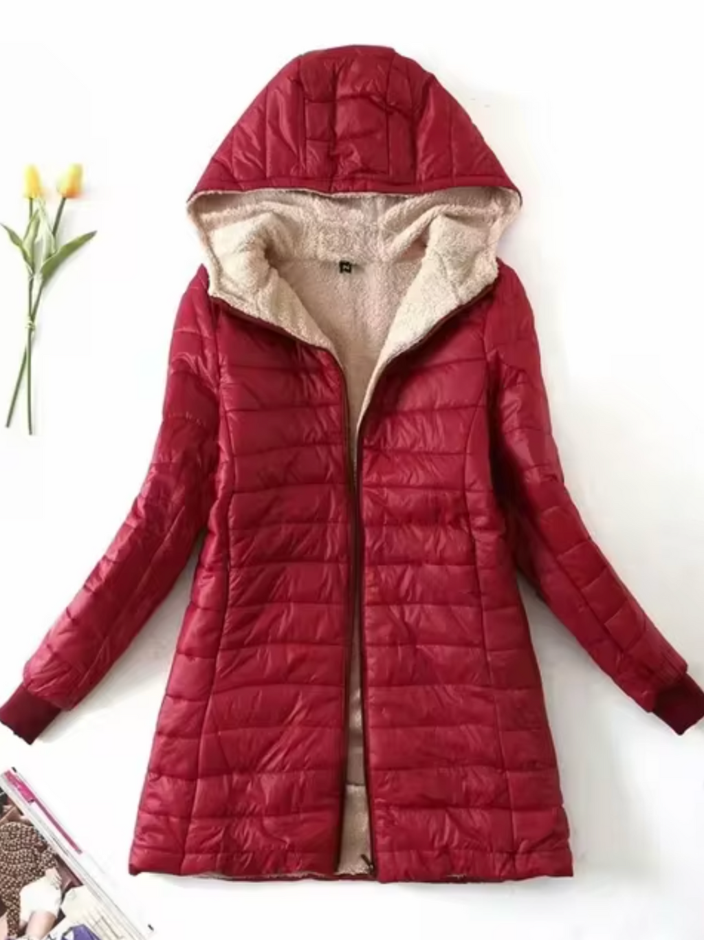 – Plush fleece coat