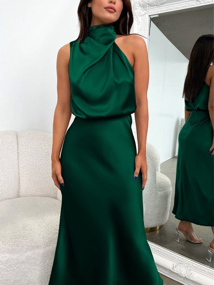 GR | Seidenkleid mit Fleckendesign für Damen