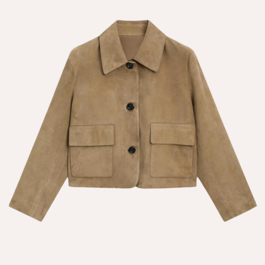 GR | Beige leather jacket