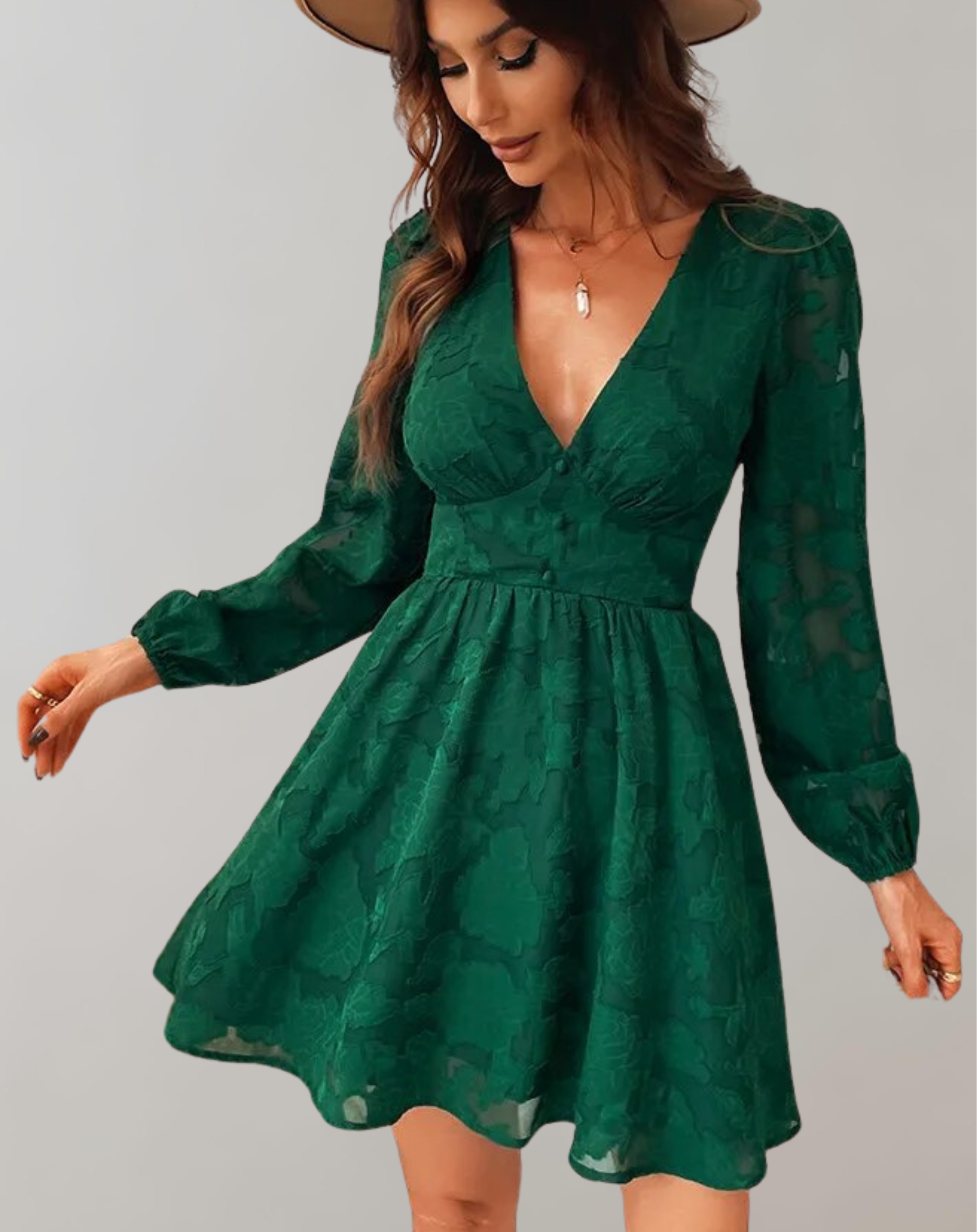 GR | V-ausschnitt Minikleid