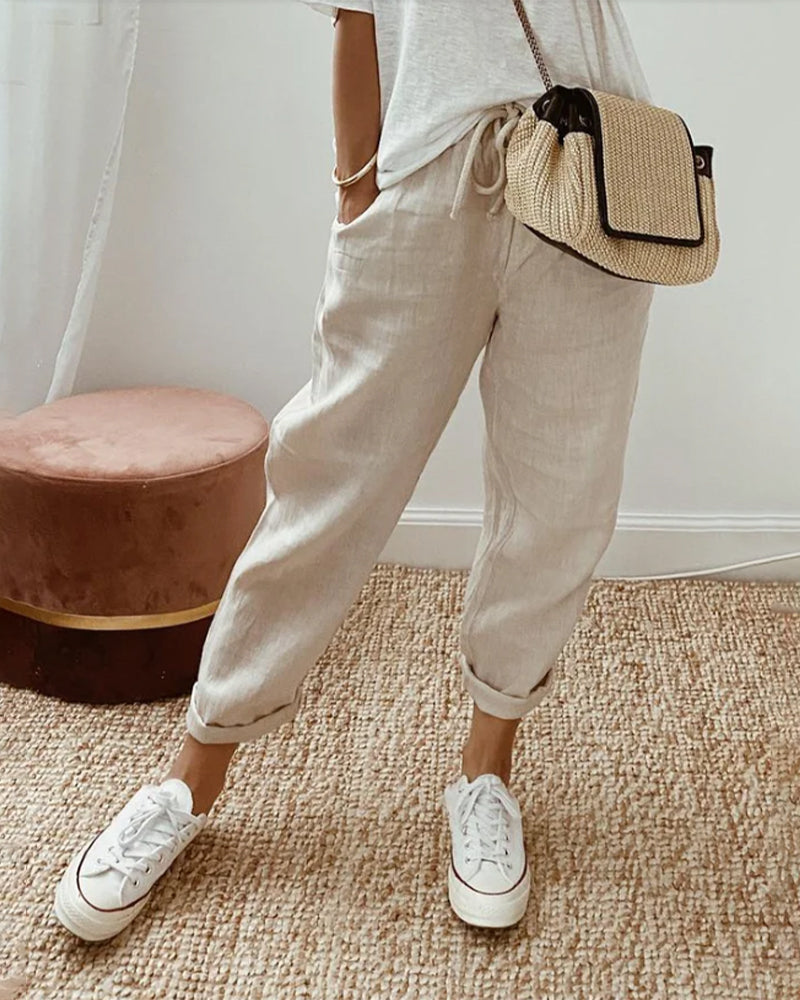GR | Trousers made of cotton and linen