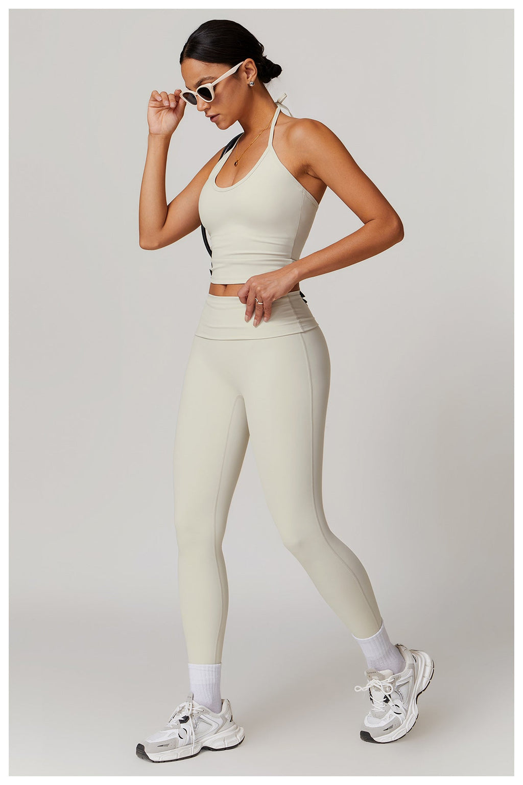 GR | Trendige Fitness Schnell-Trocknend Yoga-Hose mit Falten
