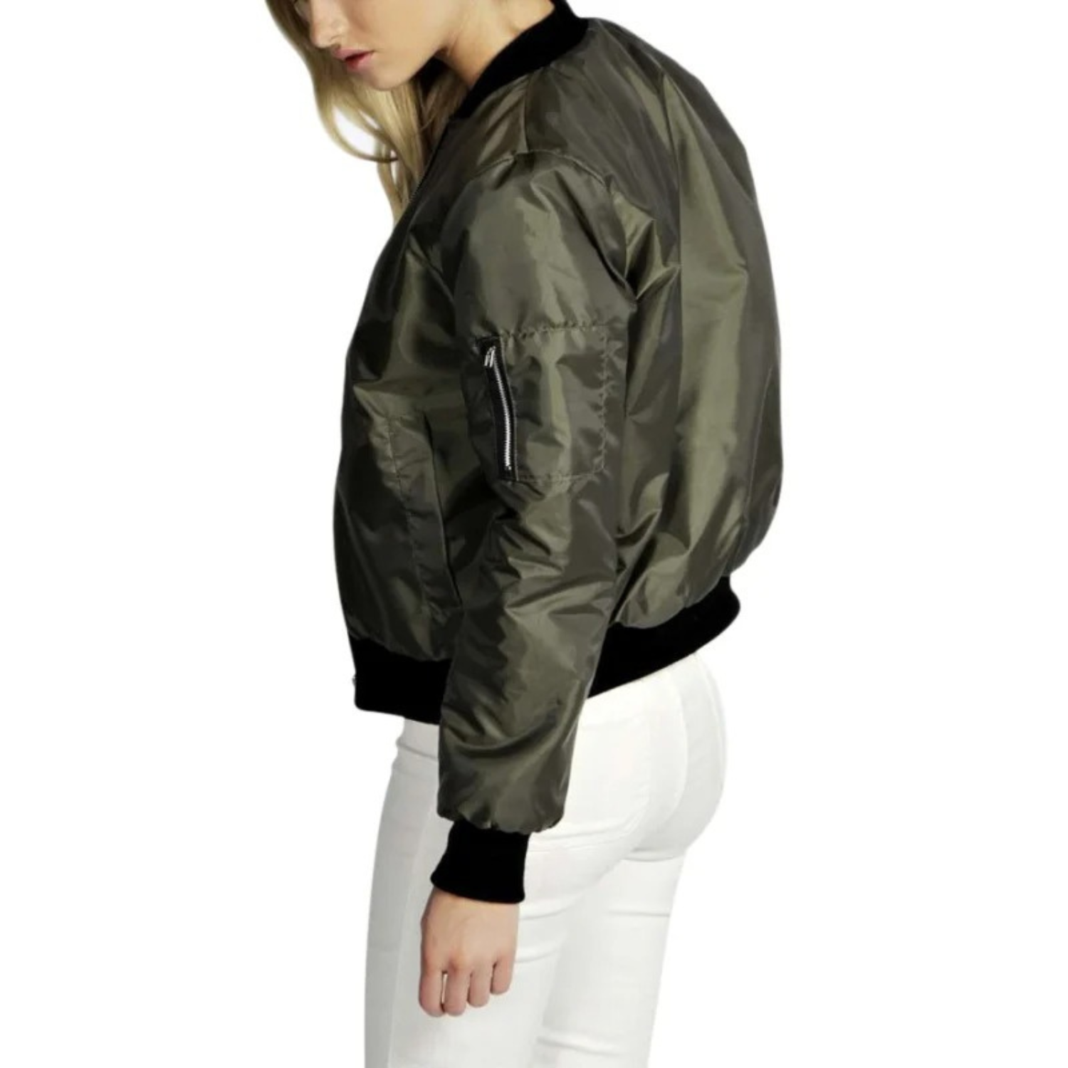 GR | Green O-Neck Waterproof Windproof Women's Summer Jacket