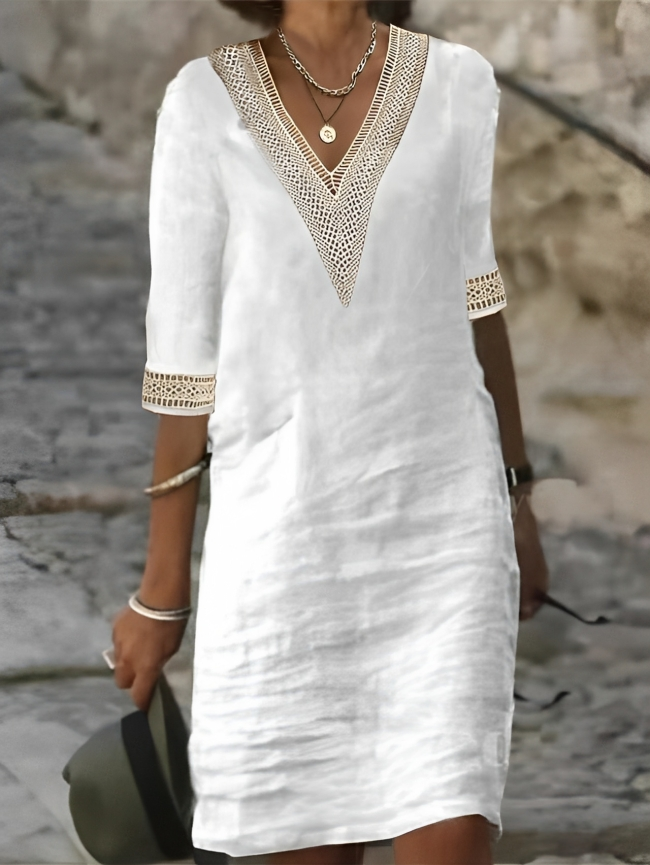 GR | Women's Cotton-Linen Dress Casual & Comfortable
