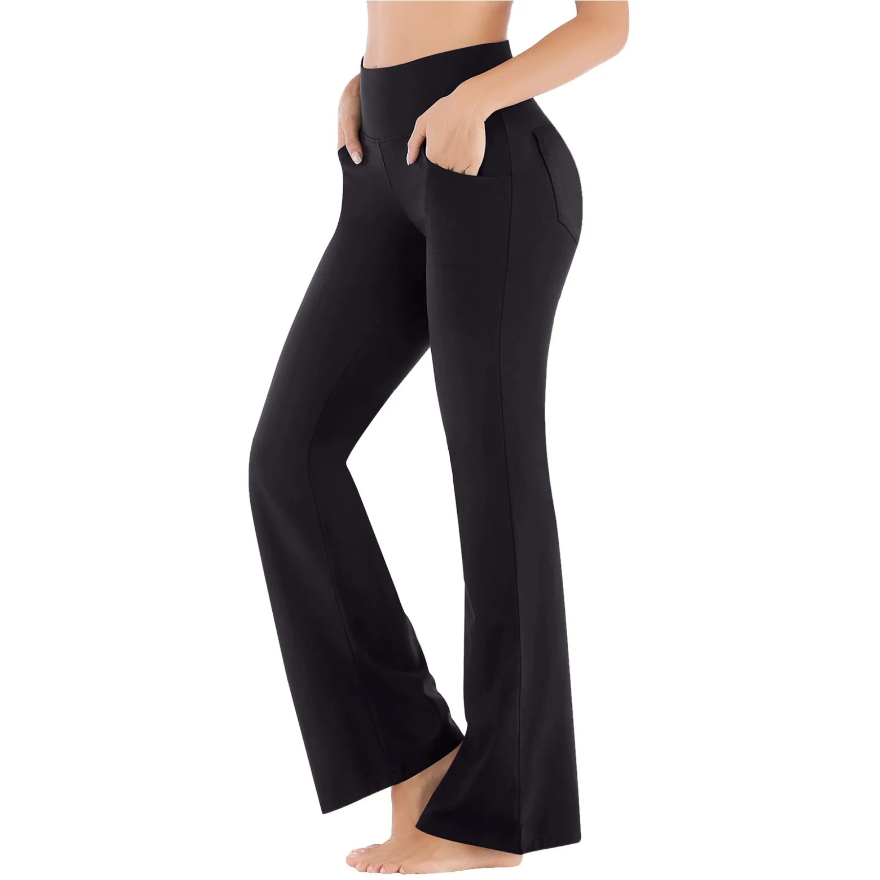 GR | Sporty flared trousers with high waist