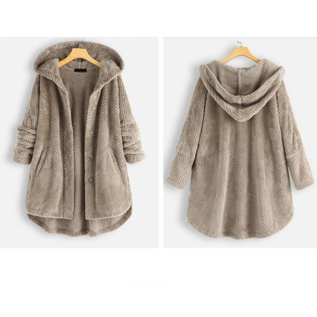 GR | Stylische, Superweiche Fleece-Kapuzenjacke