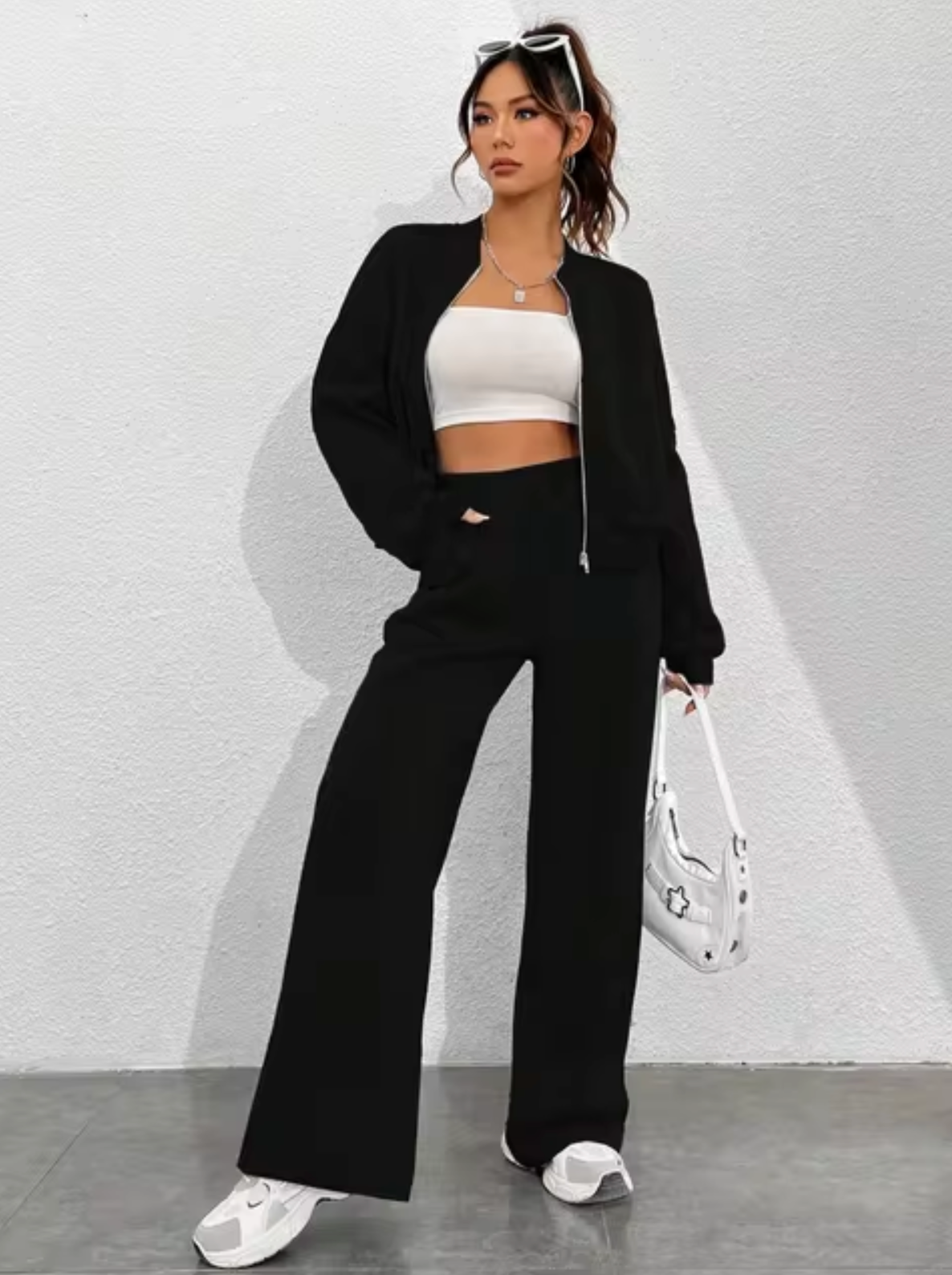 GR | Cotton bomber jacket and pantsuit