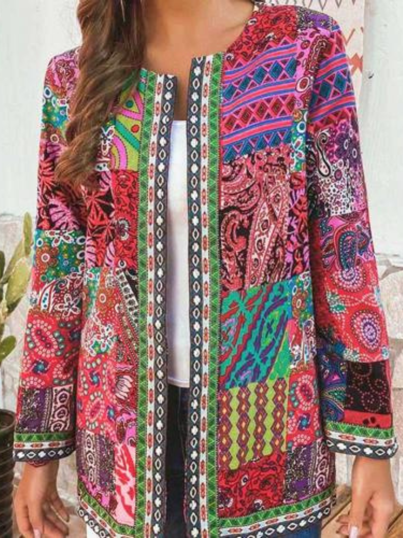 GR | Women's Ethnic Floral Coat Jacket 