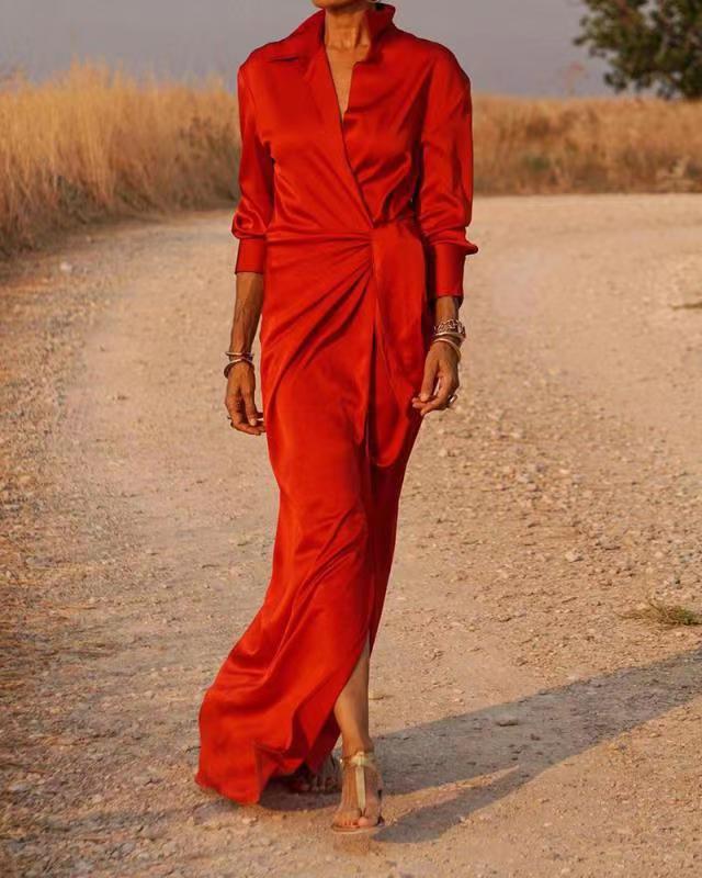 GR | Lefèvre Modisches Seidenkleid