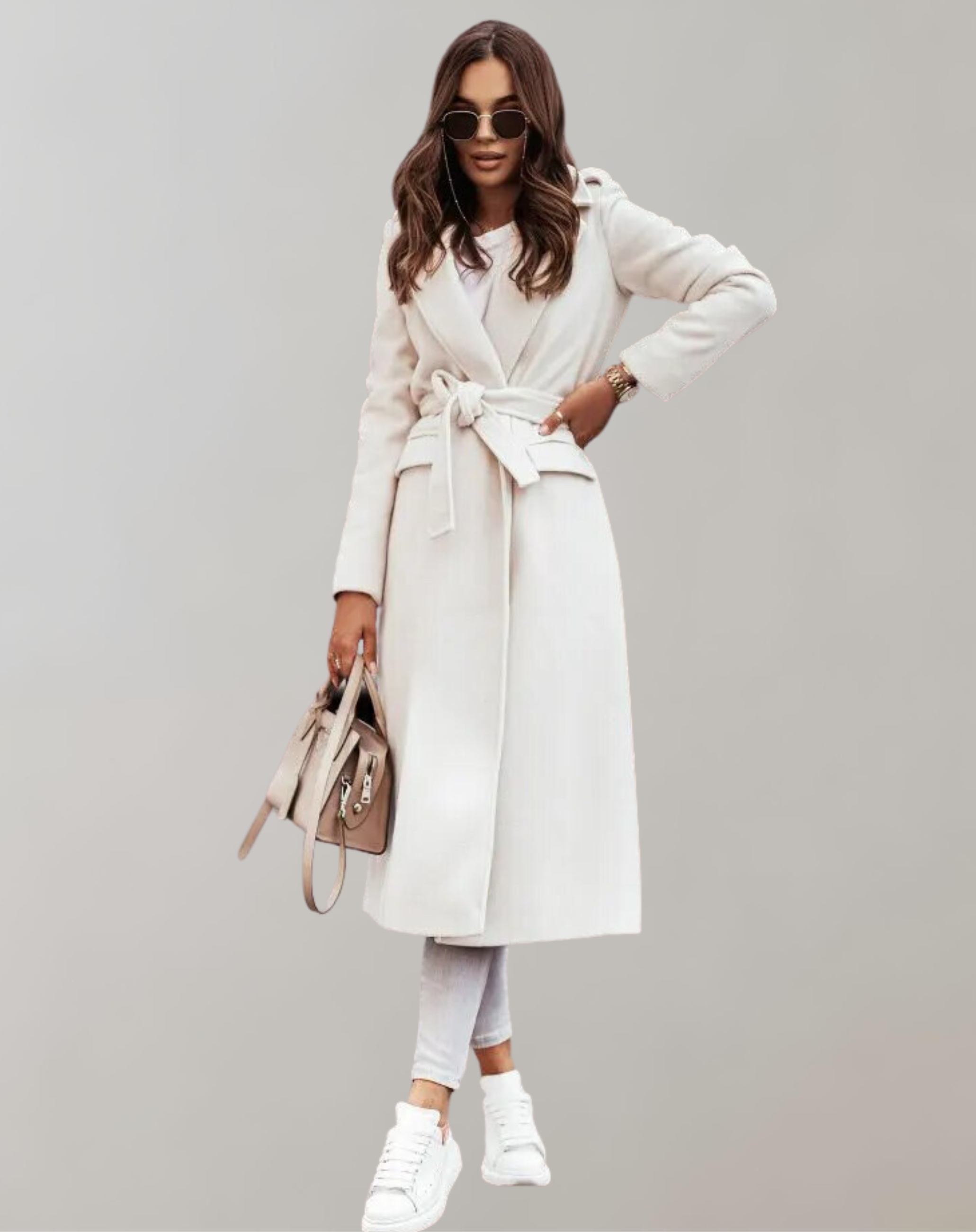 GR | Simple long-sleeved wool coat