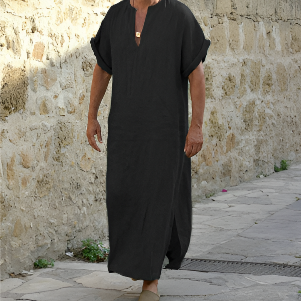 GR | Langes Hemdkleid Mit Schlitz Bequem, Vielseitig & Leichtgewichtige Mode
