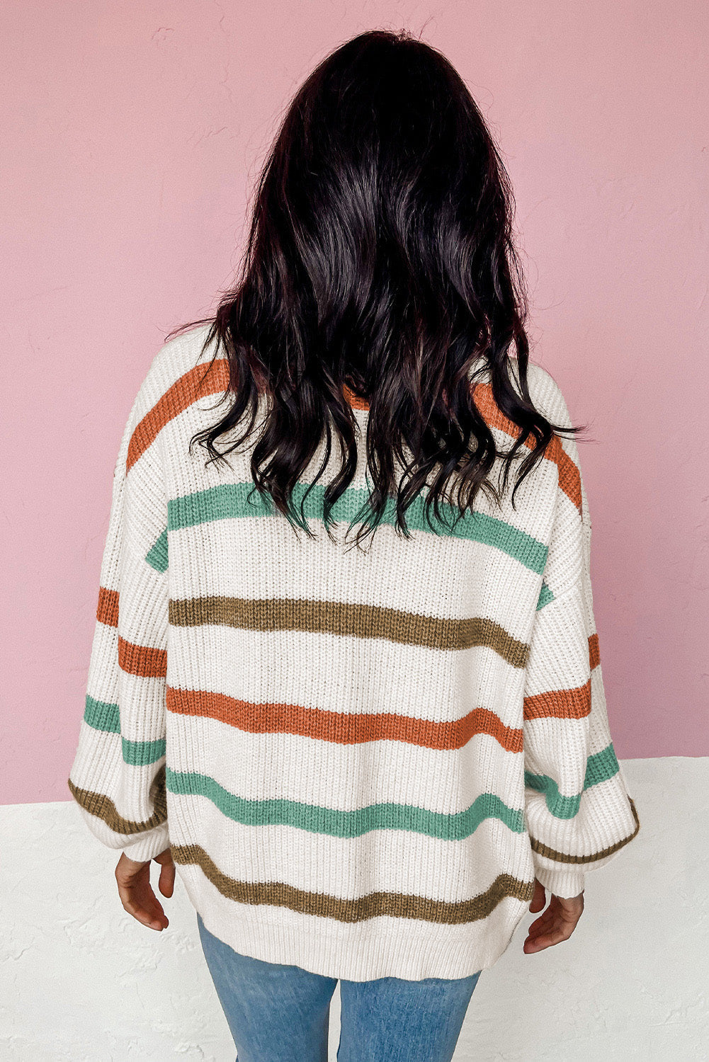 GR | Knitted Vest with Dropped Shoulders for Women 