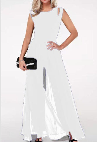 GR | Solid Color Women's Jumpsuit Made of Milk Silk