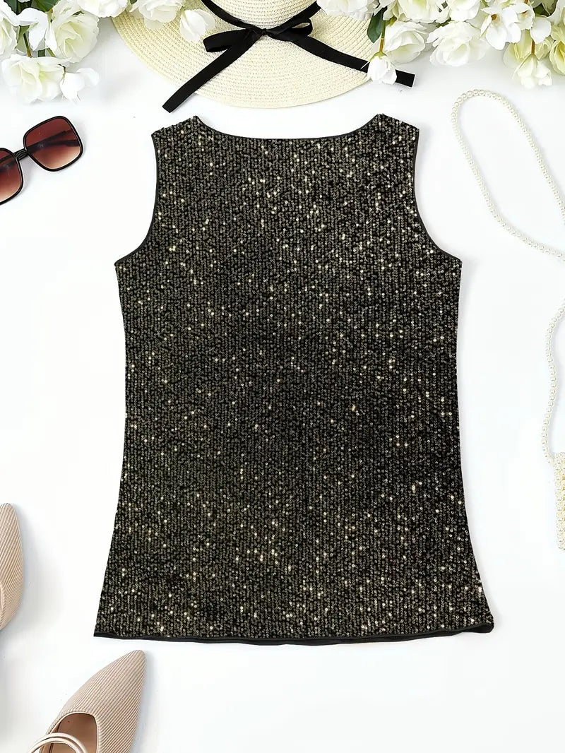 GR | Elegant sleeveless top with sequins
