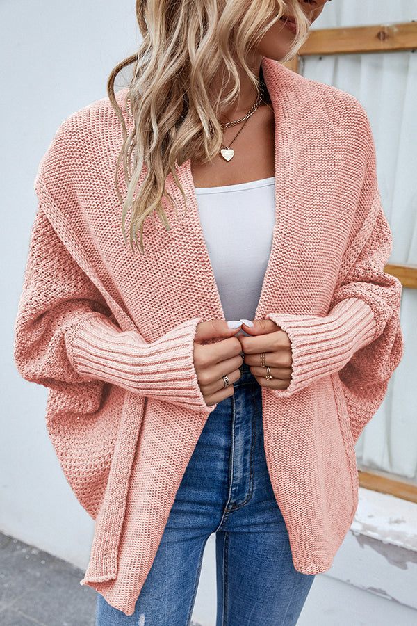 GR | Eleganter Herbst Strickcardigan mit Dolmanärmeln für Frauen