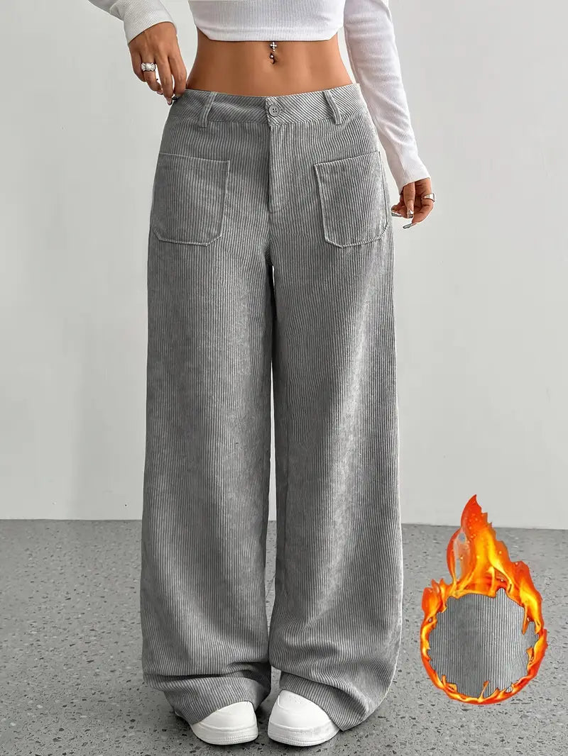 GR | Cordhose Mit Weitem Bein Für Frauen