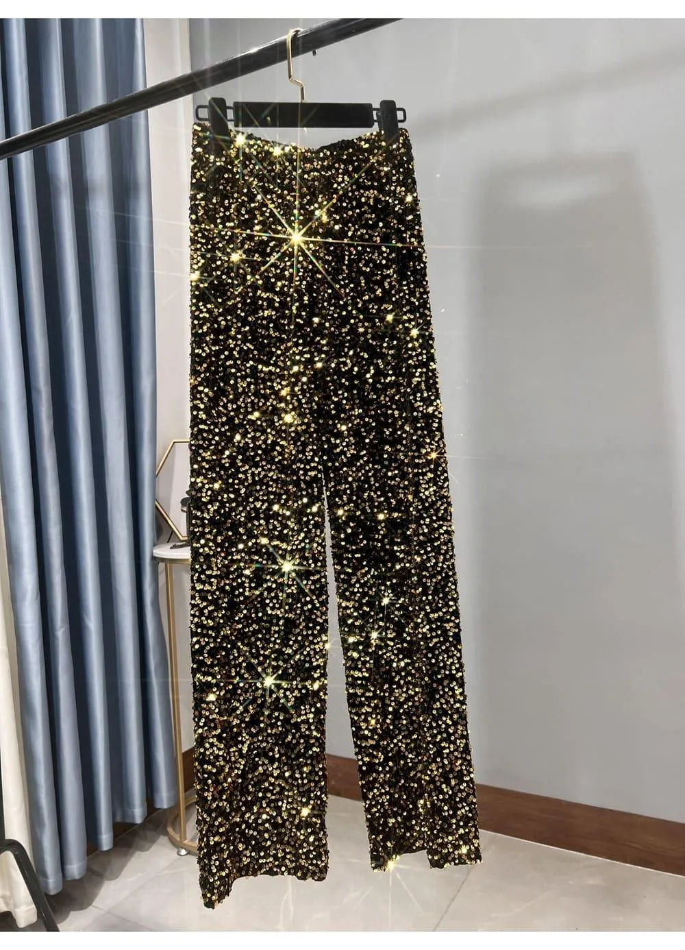 GR | Wide-leg sun pants with sequins