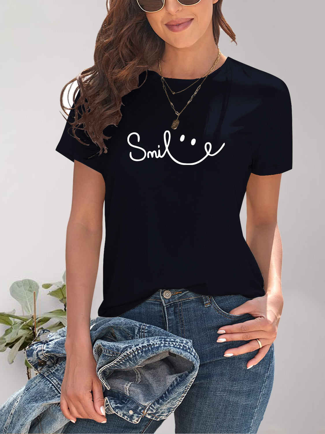 GR | Smile Rundhals Kurzarm T-Shirt