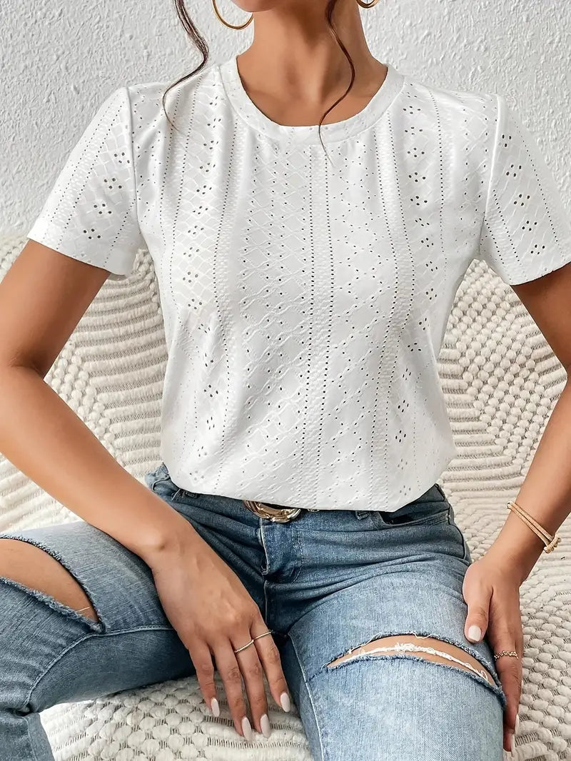 GR | Casual round neck T-shirt for spring