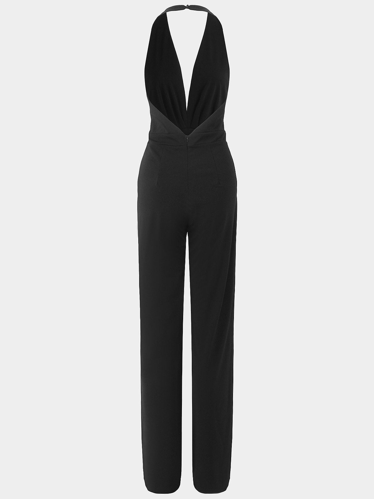 GR | Deep V-neck Sleeveless Wide Leg Jumpsuit