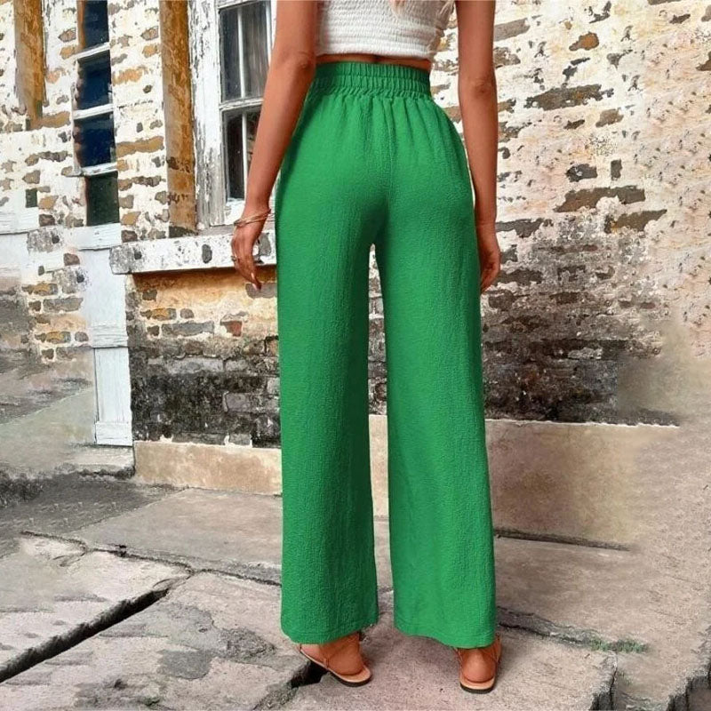 GR | Colorful, airy summer trousers for women with wide legs