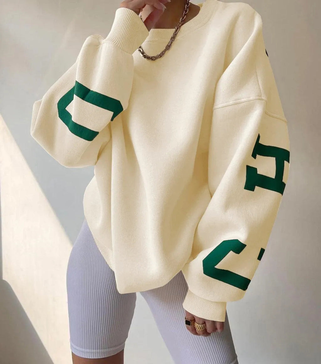 GR | Damenpullover mit lässigem Druck