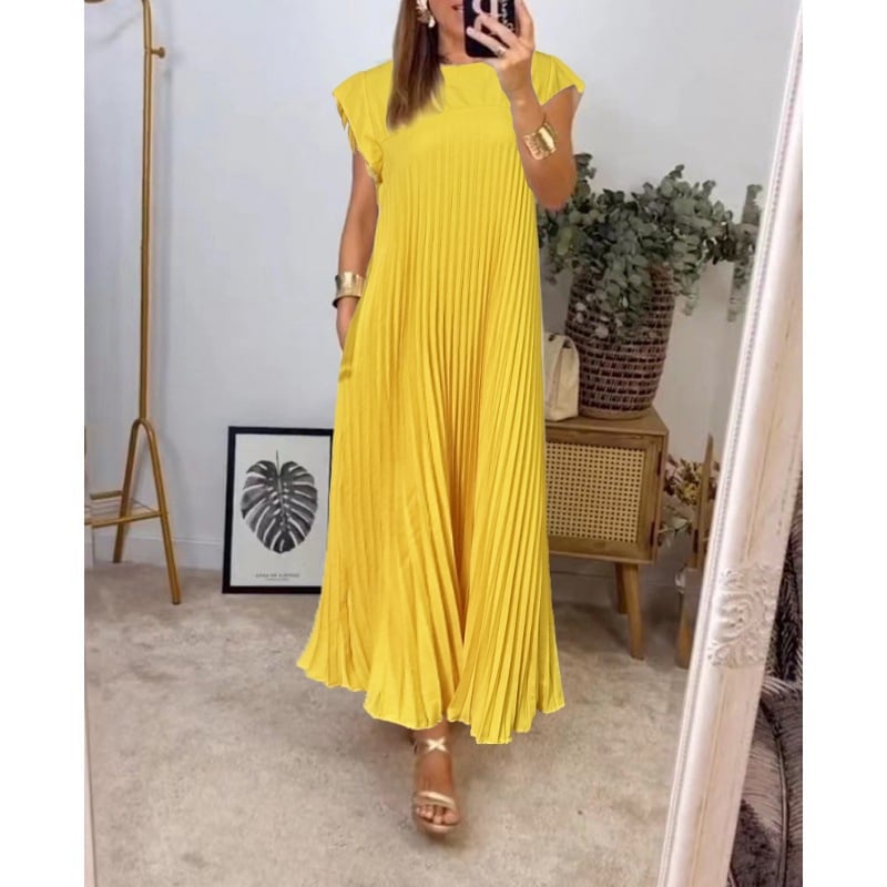 GR | Sleeveless Elegant Pleated Dress