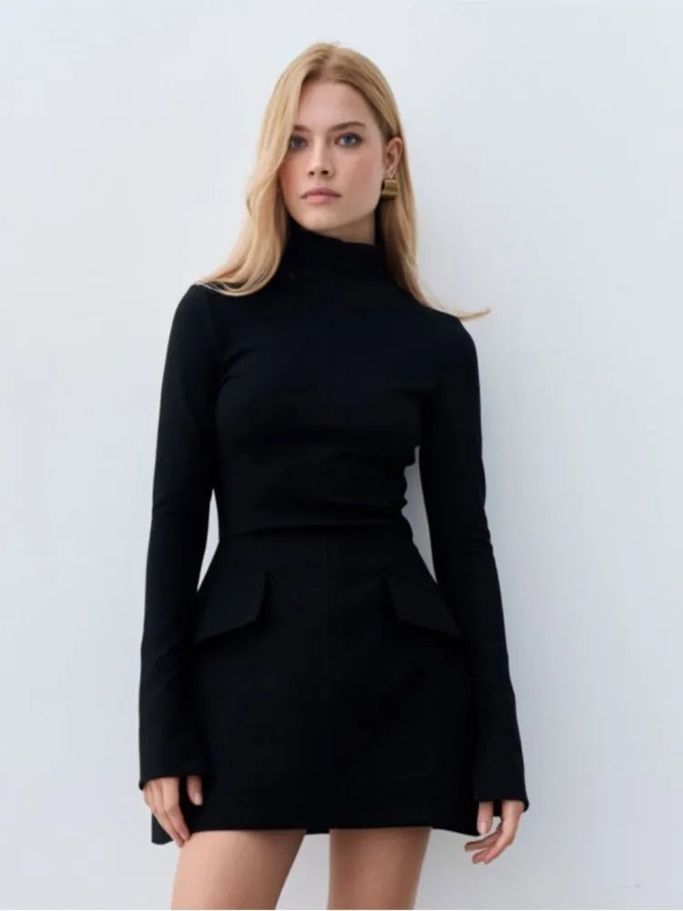 GR | Elegantes Kurzes Kleid chic Frauen