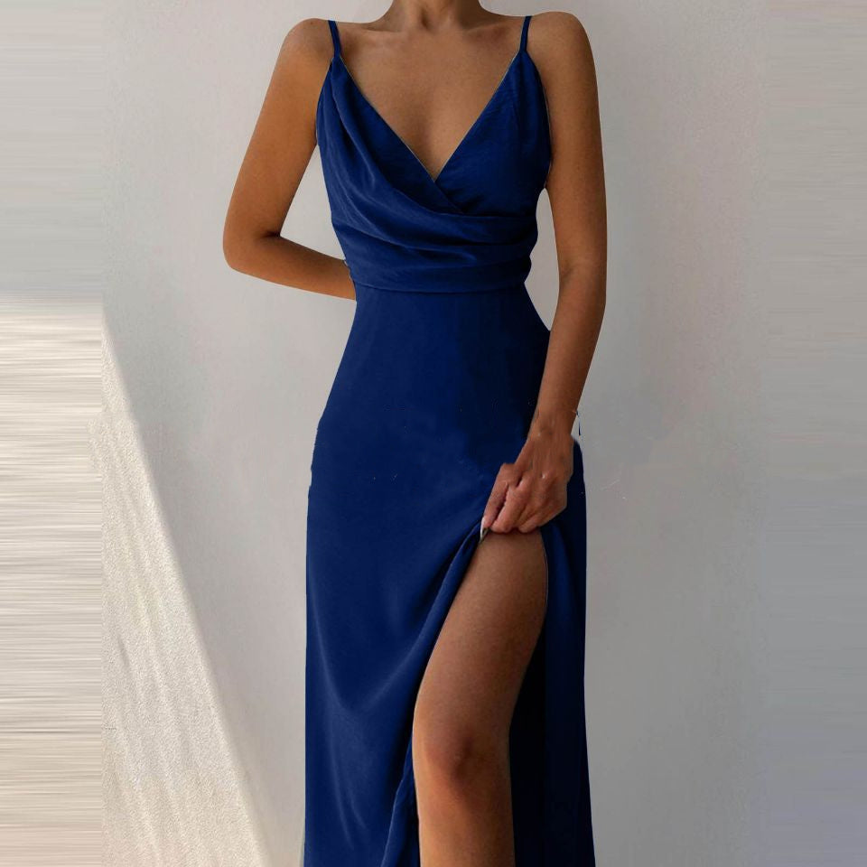 GR | V-Ausschnitt Midikleid Mit Druck Und Schlitz