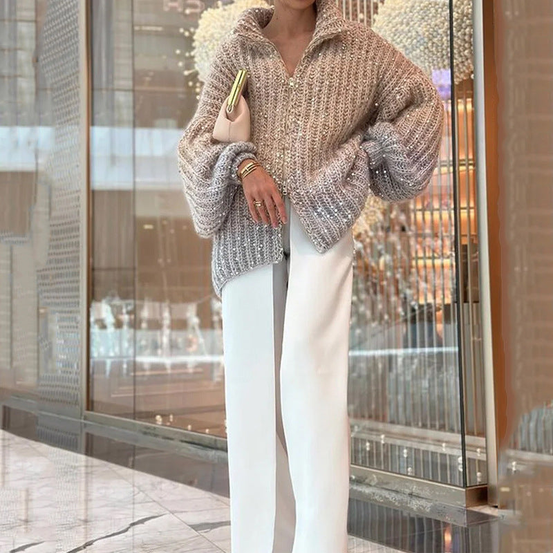 GR | Cardigan with glitter sequins