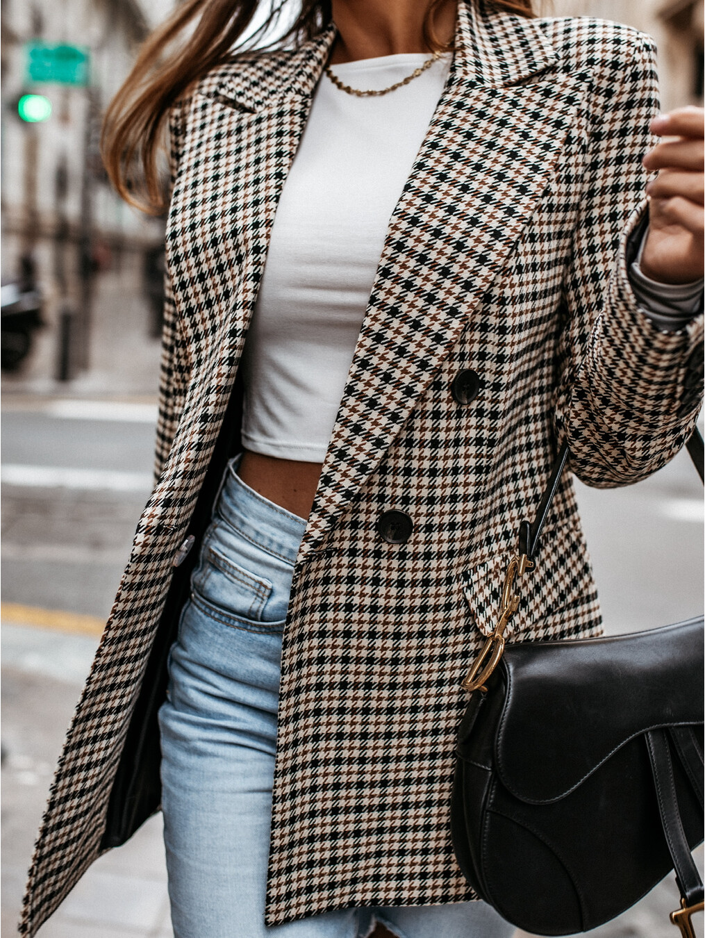 Karierter Blazer