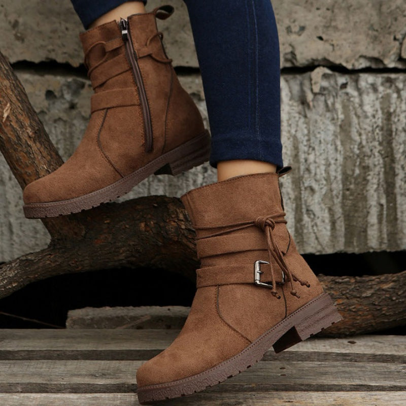 GR | Casual women's boots with buckle
