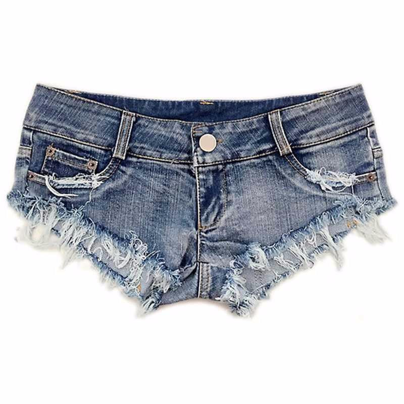 GR | Light blue low waist micro mini denim shorts